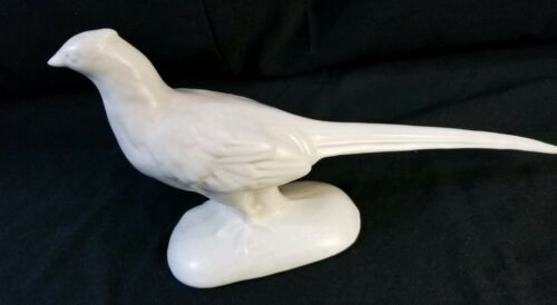 Royal Haeger Ceramic Ivory Pheasant Bird Figurine 12 x 6 x 3