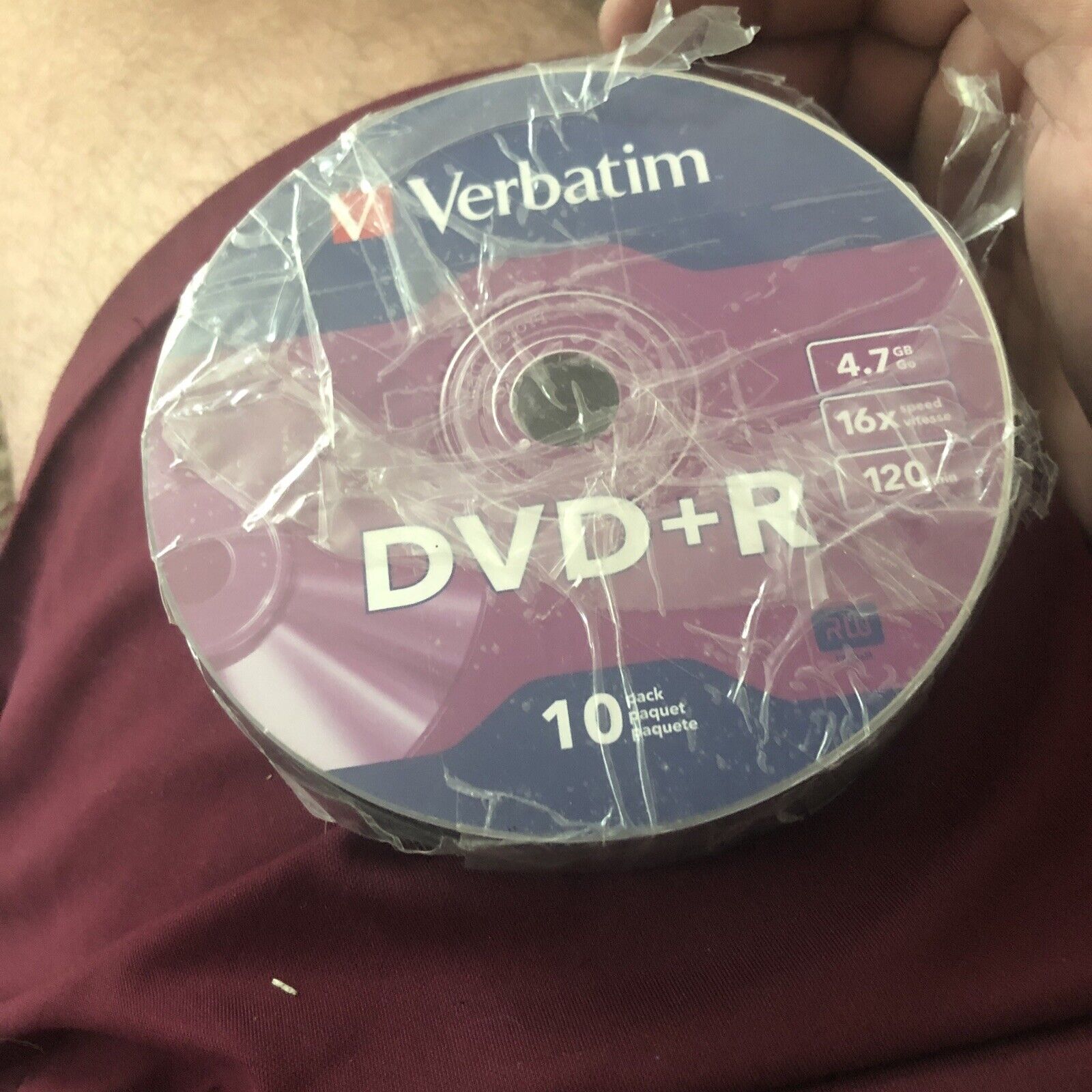 Verbatim Dvd+r 20 Pack 16x 4.7gb 120 Minutes Recordable New Sealed