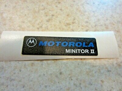 New Motorola Minitor Ii Name Plate Label